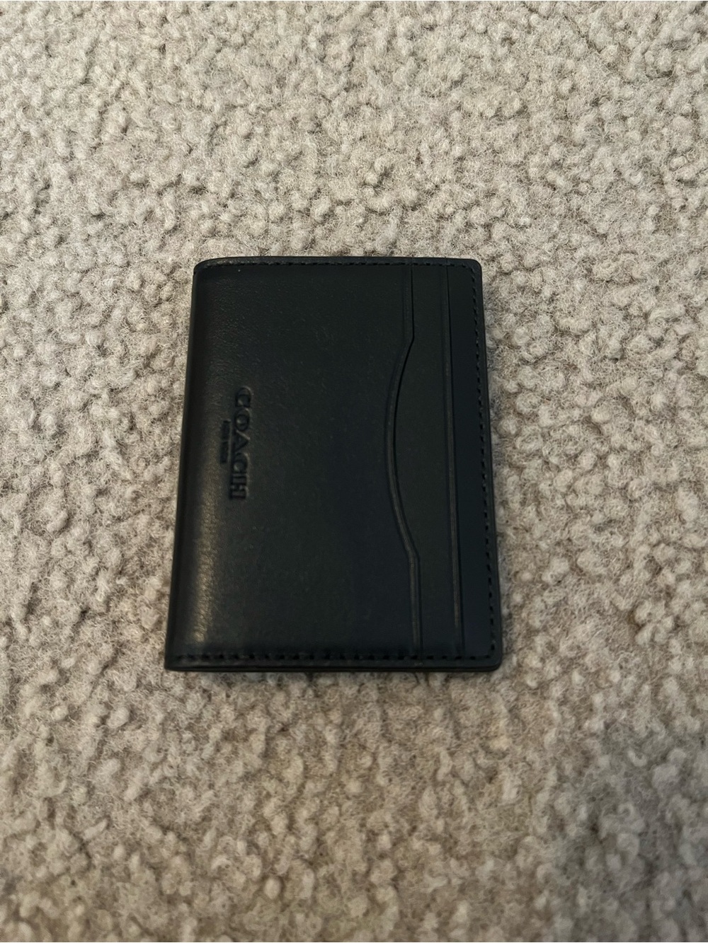 Coach Black Leather Slim Card Case